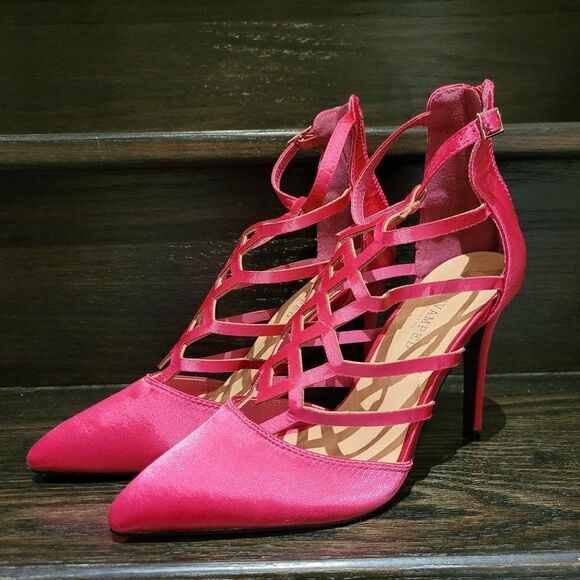 2/$20Vintage Revamped hot pink high heels shoes - Picture 1 of 4